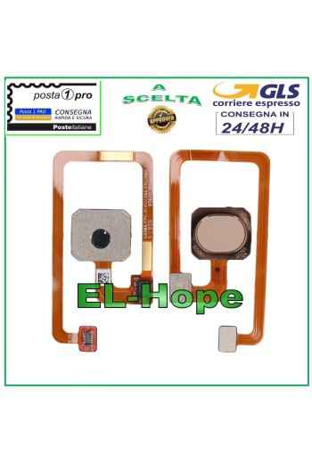 TECLA FLEXIBLE PLANA CON SENSOR DE HUELLAS OPPO A7 CPH1901 ORO ROSA