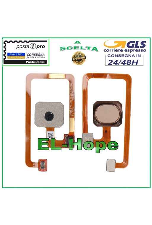 TECLA FLEXIBLE PLANA CON SENSOR DE HUELLAS OPPO A7 CPH1901 ORO ROSA