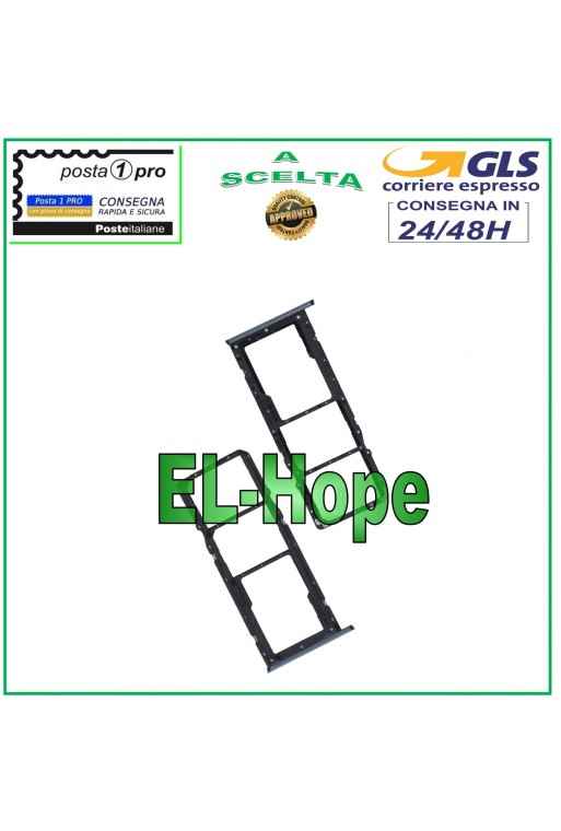 RANURA CARRIL SIM COMPARTIMENTO TARJETA MICRO SD PARA OPPO REALME C21 RMX3201 CARCASA NEGRA