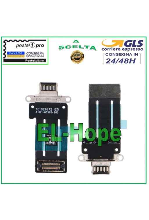 Conector de carga para iPad Pro 12.9 (2021, 5. generación, A2379, A2461, A2462), color negro
