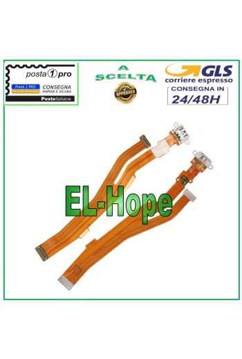 Conector de carga flexible plano para OPPO A3 F7 CPH1819 1821 1837 con micro USB