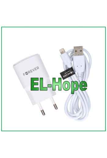 Cargador USB de viaje para iPhone 5V 10W 2A + cable Lightning blanco de 1,2 m