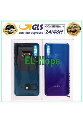CUERPO TRASERO ORIGINAL HONOR 20 LITE HRY-LX1T L21T CUBIERTA DE BATERÍA DE VIDRIO AZUL