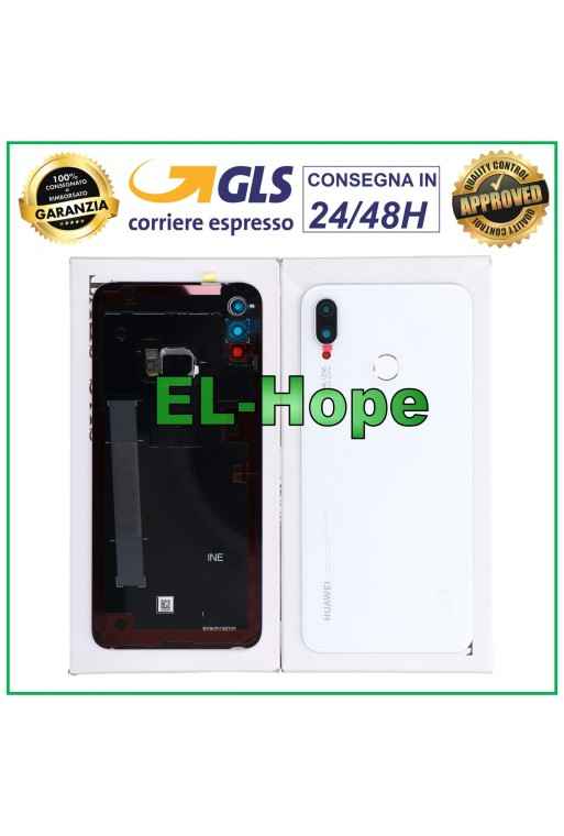 CUBIERTA TRASERA DE BATERÍA ORIGINAL HUAWEI P SMART PLUS INE-LX1 BLANCA