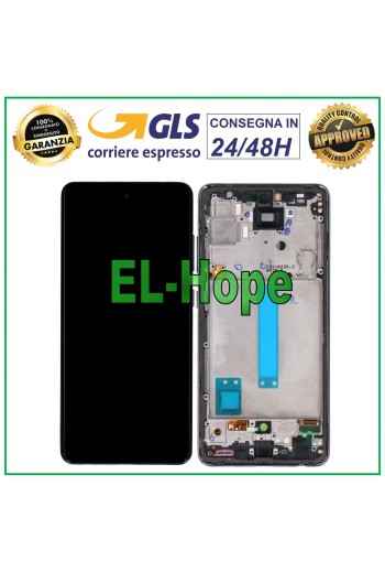 PANTALLA LCD TFT PARA SAMSUNG GALAXY A52S 5G SM A528 A528B MARCO DE PANTALLA TÁCTIL NEGRO