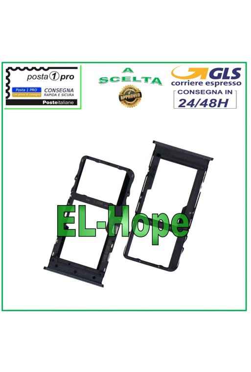 COMPARTIMENTO PARA CARTUCHO DE RANURA NANO SIM TARJETA MICRO SD TCL 10 10L T770H T770B CARCASA NEGRA