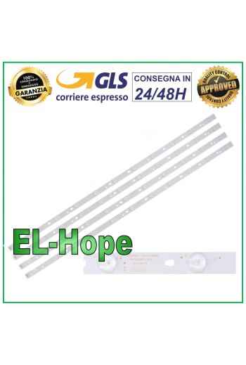 KIT 4 BARRAS 11 LEDS PARA TV HAIER LED40D11-ZC14-03(B) 30340011206 LT-40E71(A)