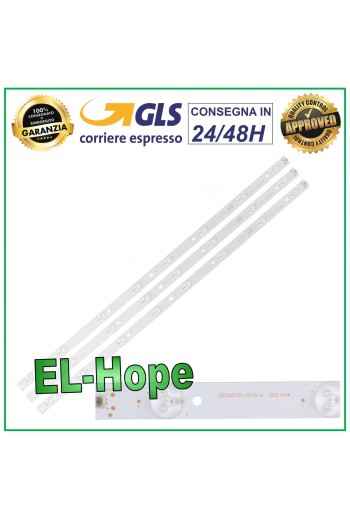 KIT DE 3 BARRAS DE 8 TIRAS LED PARA TV DE 32 TCL JLD32081235-057AS-M H32B3803 H32B380B