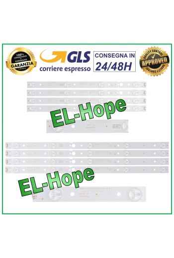 KIT DE 8 BARRAS LED PARA TV LG DE 43 CRH-A4330300104L6CNREV10 CRH-A4330300105R6CNREV10
