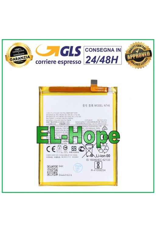 BATERÍA NT40 PARA MOTOROLA MOTO E20 XT2155 / MOTO G PURE XT2163-4 IGUAL ORIGINAL