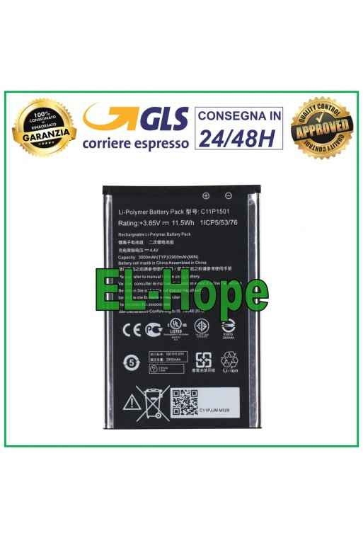 BATERÍA C11P1501 PARA ASUS ZENFONE 2 LASER ZE551KL ZE550KL 3000mA IGUAL ORIGINAL