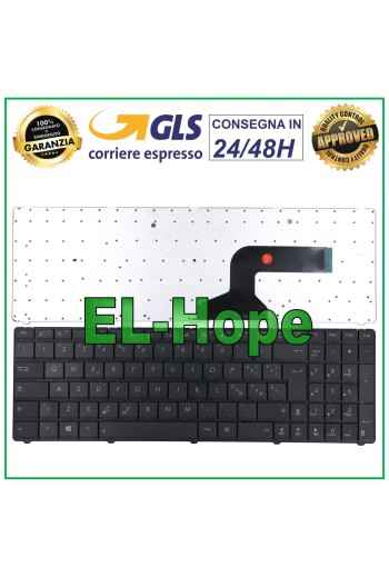 TECLADO ITALIANO PARA PORTÁTIL ASUS N53 N53JN P52 P52JC P52F K55 X55 X75A NEGRO