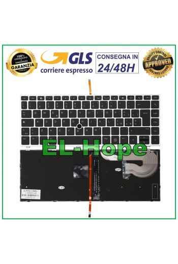 TECLADO ITALIANO PARA PORTÁTIL HP ELITEBOOK G5 G6 840 846 745 ZBOOK 14U NEGRO