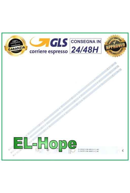 Kit de 3 barras para TV LED de 7 HISENSE de 42 JL.D42571330-003FS-M_V01 HD425V1U51 H43BE7000