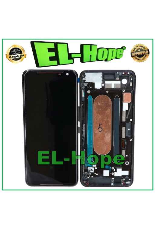 MARCO DE PANTALLA TÁCTIL OLED PARA ASUS ROG PHONE 2 II ZS660KL PANTALLA LCD VIDRIO NEGRO