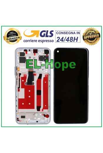 MARCO DE PANTALLA TÁCTIL PARA HUAWEI P40 LITE 5G CDY-NX9A PANTALLA DE CRISTAL PLATA