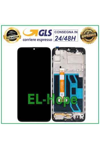 PANTALLA LCD + MARCO PARA OPPO REALME 5i RMX2030 RMX2032 PANTALLA TÁCTIL CRISTAL NEGRO
