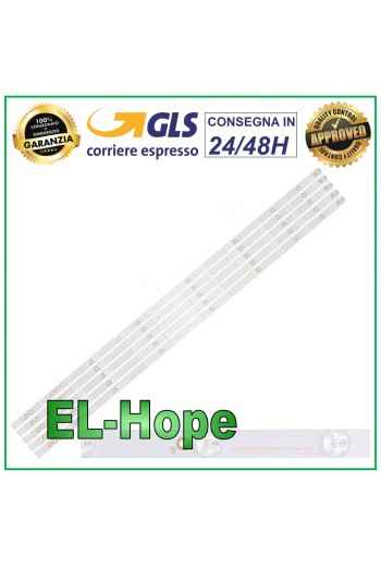 KIT DE 5 TIRAS DE 12 LED PARA TV DE 43 PHILIPS LB311N LB43014 GJ-2K16-430-D512-V4