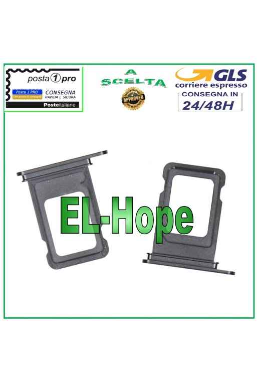 CARCASA PARA SOPORTE DE TARJETA SIM PARA CARRITO DE RANURA APPLE IPHONE 12 PRO MAX NEGRO