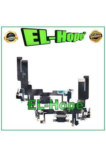 CONECTOR DE CARGA PARA APPLE iPhone 14 FLAT FLEX MICRÓFONO DE CARGA NEGRO