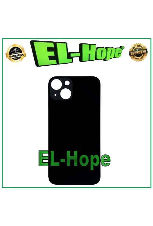 CUBIERTA TRASERA DE BATERÍA DE CRISTAL PARA IPHONE 13 BIG HOLE NEGRO MEDIANOCHE