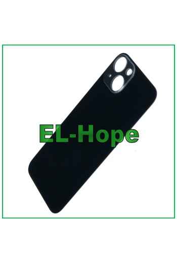 CUBIERTA TRASERA DE BATERÍA DE CRISTAL PARA IPHONE 13 BIG HOLE NEGRO MEDIANOCHE