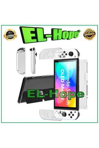 FUNDA DE PVC TRANSPARENTE RÍGIDA ANTIGOLPES PARA NINTENDO SWITCH OLED