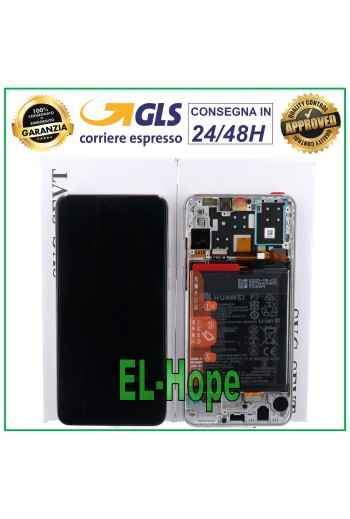 PANTALLA TÁCTIL LCD ORIGINAL MARCO BATERÍA HUAWEI P30 LITE MAR-LX1A 48 MP BLANCO