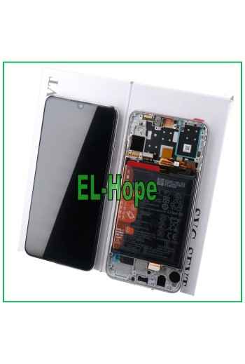 PANTALLA TÁCTIL LCD ORIGINAL MARCO BATERÍA HUAWEI P30 LITE MAR-LX1A 48 MP BLANCO