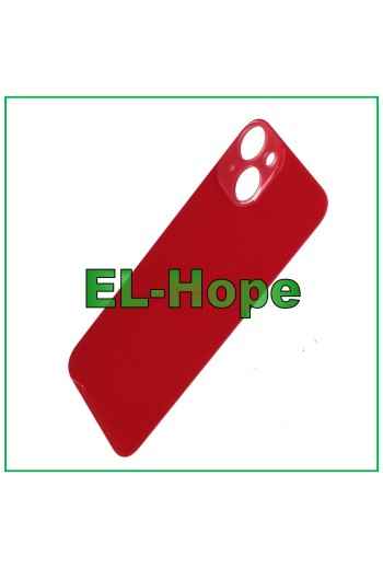 CUBIERTA TRASERA DE BATERÍA DE CRISTAL PARA IPHONE 14 CUBIERTA TRASERA AGUJERO GRANDE ROJO