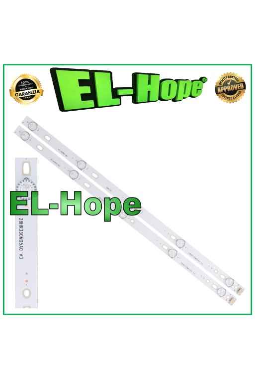 KIT DE 2 BARRAS DE 5 TIRAS LED PARA TV DE 28 AKAI 4C-LB2805-HQ1 28D2700 28HR330M05A0 V3