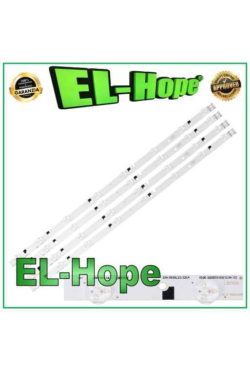 KIT 4 BARRAS 8 LED PARA TV 32 SAMSUNG LB1508 D1GE-320SC0-R3 32H-3535LED-32EA 