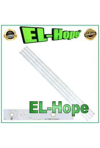 KIT 4 BARRAS 9 LED PARA TV PHILIPS 40 LB-F3528-GJ40409-H GJ-2K15-D2P5-400-D409