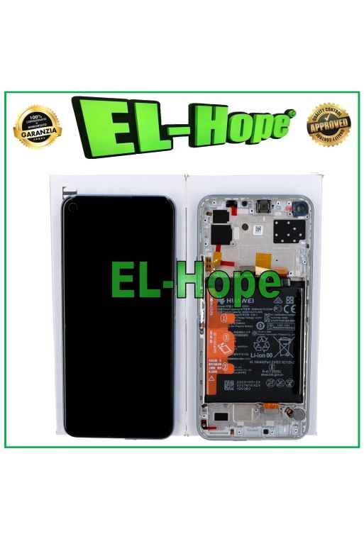 MARCO DE PANTALLA LCD ORIGINAL Y BATERÍA HUAWEI P40 LITE 5G CDY-NX9A TÁCTIL PLATA