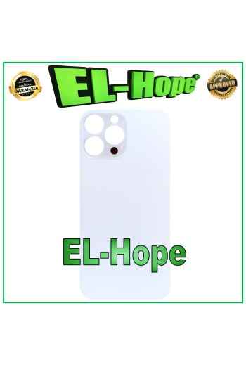 CUBIERTA TRASERA DE BATERÍA DE CRISTAL PARA IPHONE 13 PRO MAX BIG HOLE PLATA