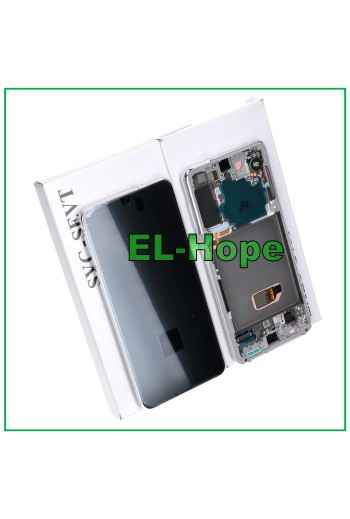 PANTALLA TÁCTIL + MARCO LCD SERVICIO ORIGINAL SAMSUNG GALAXY S21 SM G991 BLANCO