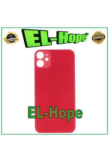 CUBIERTA TRASERA DE BATERÍA DE CRISTAL PARA IPHONE 11 CUBIERTA TRASERA AGUJERO GRANDE ROJO