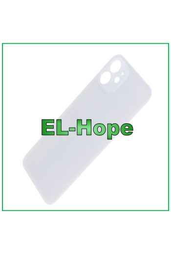 CUBIERTA TRASERA DE BATERÍA DE CRISTAL PARA IPHONE 12 CUBIERTA TRASERA CON AGUJERO GRANDE BLANCA