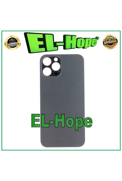 CUBIERTA TRASERA DE BATERÍA DE CRISTAL PARA IPHONE 12 PRO MAX BIG HOLE GRAPHITE