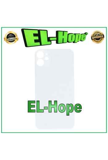 CUBIERTA TRASERA DE BATERÍA DE CRISTAL PARA IPHONE 11 CUBIERTA TRASERA CON AGUJERO GRANDE BLANCA