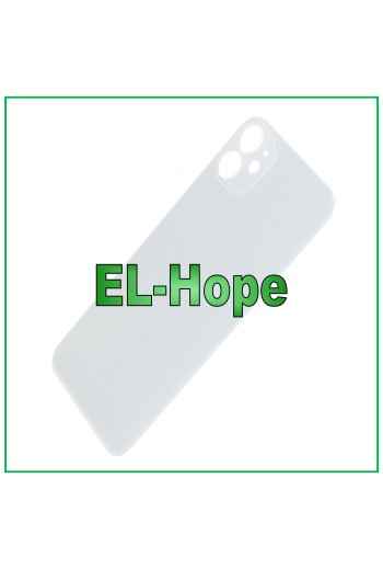 CUBIERTA TRASERA DE BATERÍA DE CRISTAL PARA IPHONE 11 CUBIERTA TRASERA CON AGUJERO GRANDE BLANCA