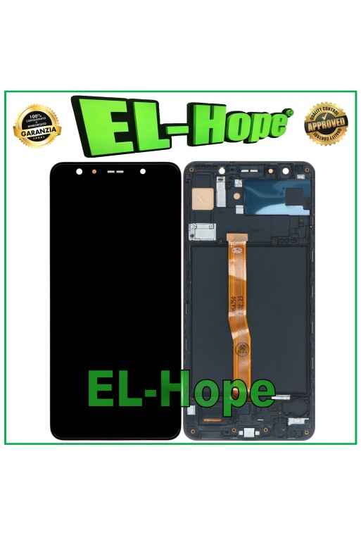 PANTALLA OLED + MARCO PARA SAMSUNG GALAXY A7 2018 SM-A750F PANTALLA TÁCTIL CRISTAL NEGRO