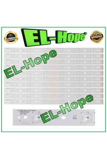 KIT 10 BARRAS 6 LED PARA TV 50 HAIER KC-500W-TE01A-50T9-MCPCB 6003100094 LB1561