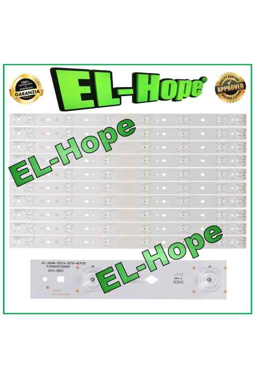 KIT 10 BARRAS 6 LED PARA TV 50 HAIER KC-500W-TE01A-50T9-MCPCB 6003100094 LB1561