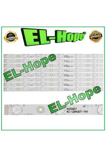 KIT DE 8 BARRAS DE 6 TIRAS LED PARA TV DE 40 TCL 4C-LB400T-YH1 KG5XD7 40F2370-6EA 399mm