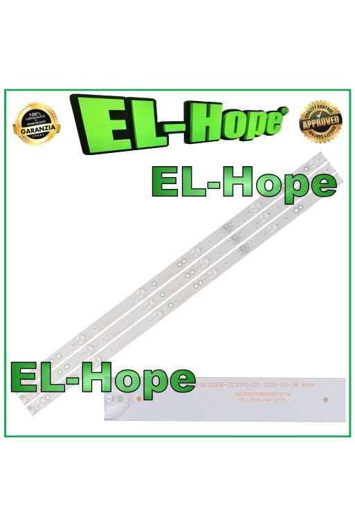 KIT DE 3 BARRAS DE 6 TIRAS LED PARA TV DE 32 AKAI 0D32D06-ZC21FG-05-6S1P ZE32HD L 575mm