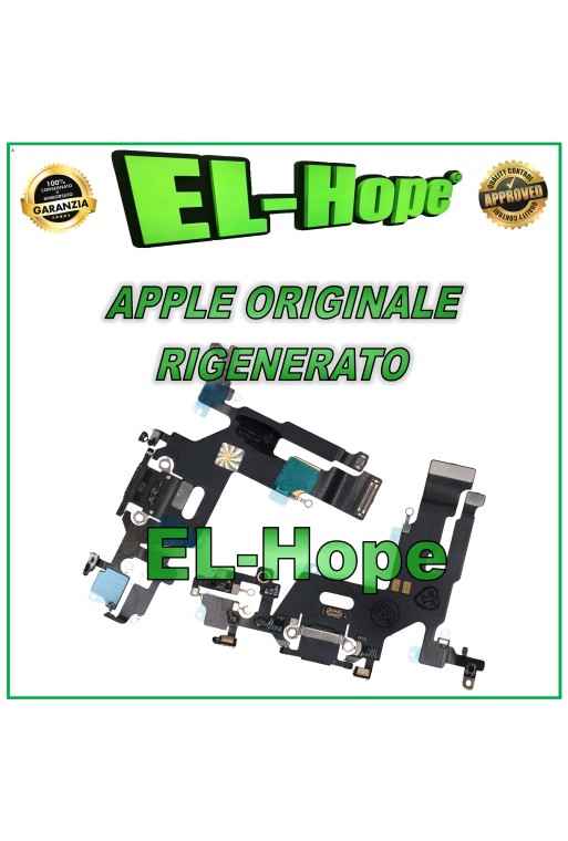 Conector de carga plano original Apple iPhone 11 negro reacondicionado