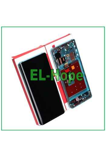 MARCO DE PANTALLA TÁCTIL PARI SERVICIO ORIGINAL PARA HUAWEI P30 PRO VOG-L09 AURORA AZUL