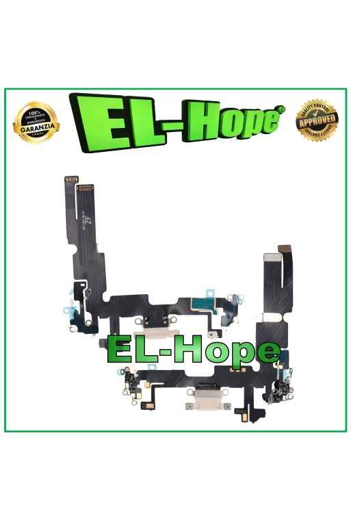 APPLE iPhone 14 PLUS CONECTOR DE CARGA ANTENA DE MICRÓFONO BASE DE CARGA BLANCO