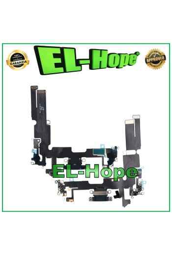 CONECTOR DE CARGA APPLE iPhone 14 PLUS ANTENA DE MICRÓFONO BASE DE CARGA NEGRO